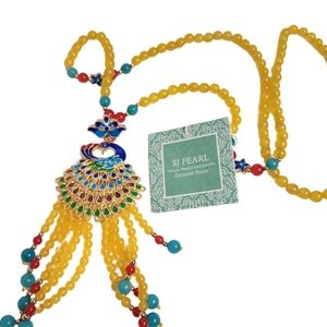 Peacock of Love Gemstone Necklace SJ pearl